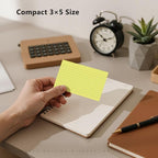 250 Count Index Cards 3 x 5 Inch, Heavyweight Yellow Lined Note Cards Portable - Image 4