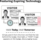 Threshold 4-Inch Tab Expiring Visitor Badges on a Roll | 1 Roll Compatible - Image 2