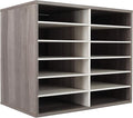 TQVAI Wood Literature Organizer, 12 Slots Hold 6000 Sheets A4 Papers, Wooden by TQVAI