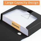 HUA JIE 2 Pack A4 Storage File Boxes Archives Case, 65mm Spine, Box File - Image 2