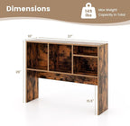 Tangkula Desktop Bookshelf, Countertop Storage Hutch - Image 3