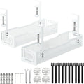 2Pack Under Desk Cable Management Tray, No Drill Mesh Desk Cable Tray, Wire by Unknown
