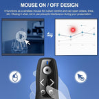 Air Mouse 2-in-1 USB Type C Presentation Clicker Wireless Presenter Remote - Image 3