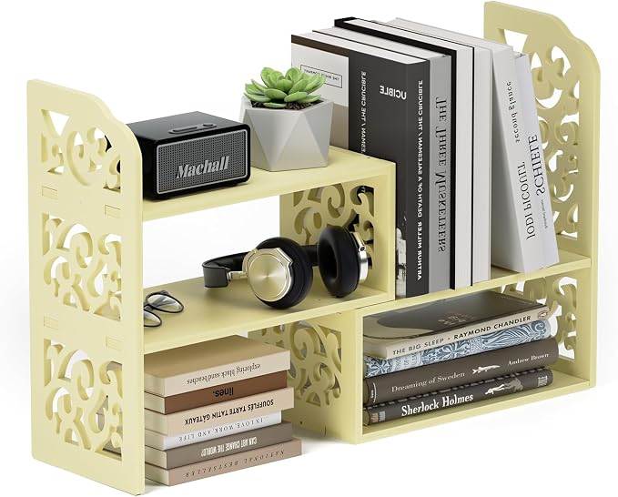 YGYQZ Adjustable Desktop Organizer Shelf – Space-Saving Desk Shelves & Desktop by YGYQZ