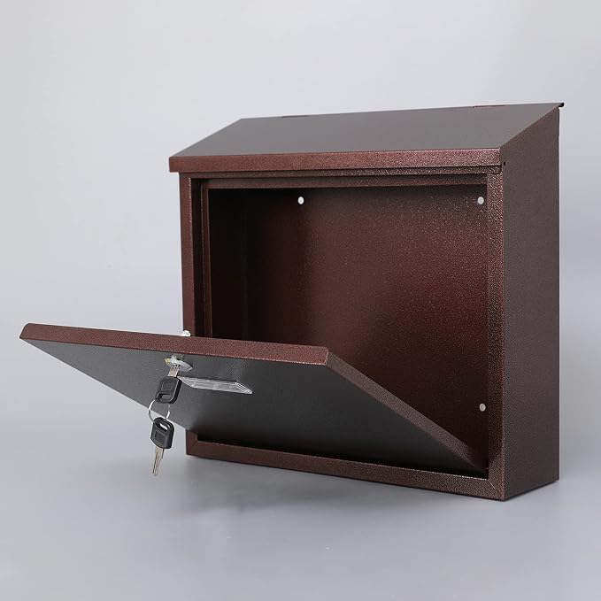 xydled Mail Boxes with Key Lock, Locking Mailbox Wall Mounted, Large Capacity - Image 6
