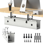 KIGJU Under Desk Cable Management Tray, 30-inch No-Drill Cord Organizer by Unknown