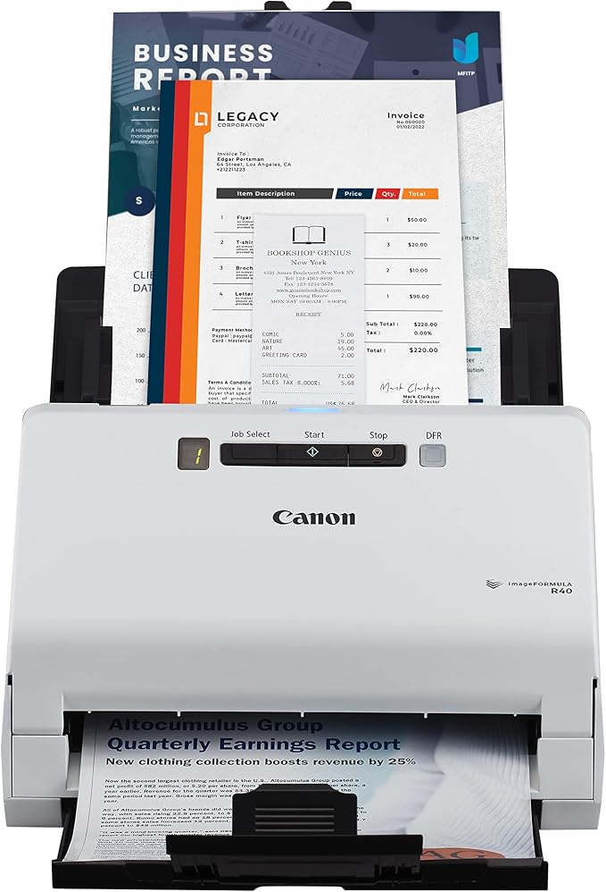 Canon imageFORMULA R40 Office Document Scanner Receipt Edition, by Canon