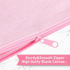 Reginary 80 Pack Canvas Zipper Makeup Bags Bulk Pencil Pouches Blank DIY Craft - Image 3