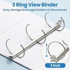 SUNEE 3 Ring Binder 3 Inch 1 Pack - Image 3