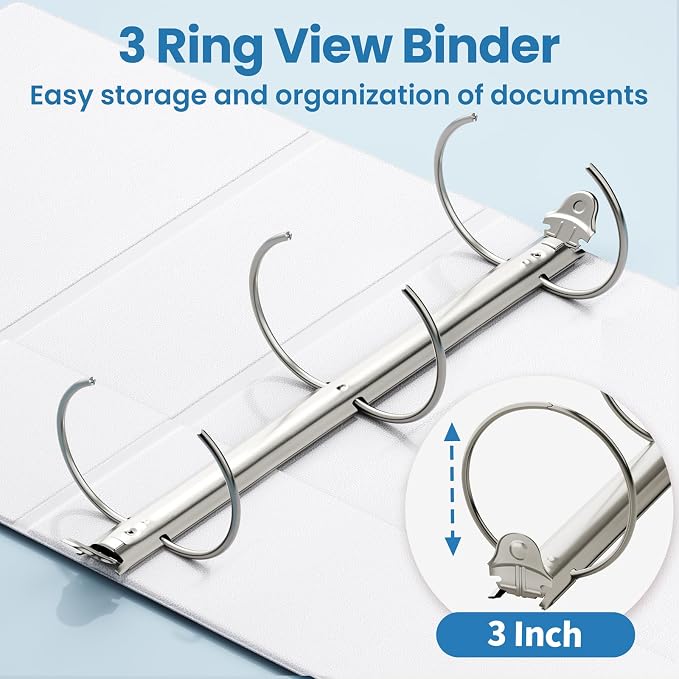 SUNEE 3 Ring Binder 3 Inch 1 Pack - Image 3