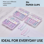 NEEWAY Colorful Large Paper Clips, 2 Inch Jumbo Paper Clips, 3 Pack of 50 - Image 6
