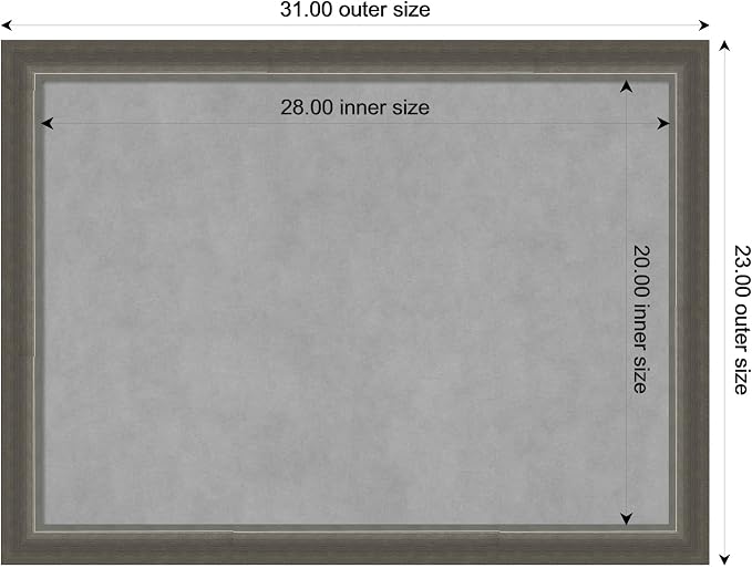 Amanti Art Silver Framed Magnetic Board 23x31 Medium Vision Board - Image 3