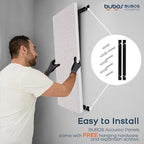 BUBOS 2 PCS Fabric Acoustic Panels, 47.2''x23.8'' Decorative Sound Dampening - Image 8