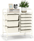 LDAILY 9 Drawer Rolling Storage Cart, Rolling Cart by LDAILY