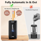 AFMAT Electric Pencil Sharpener, Fully Automatic Pencil Sharpener, Auto in & Out - Image 2