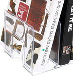 Lemecima 4 Pack Acrylic File Sorter, 4-Section Clear Desktop File Folder Holder - Image 4