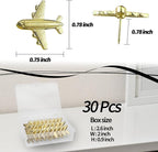 Gold-Tone Airplane Push Pins 30 Pack - Image 3
