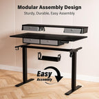 Kingant 40 x 24 Inch Electric Standing Desk - Image 8