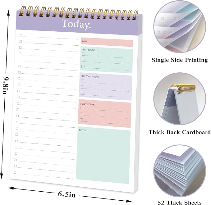 GOLDPEI To Do List Notepad - Image 3