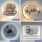 Custom Backlit Logo Sign, Plug/Battery Personalized Led Backlight Metal/Acrylic - Image 4