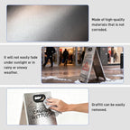 Kerty 4 Pack Stainless Steel Wet Floor Sign, 24 Inch Caution Wet Floor Sign - Image 4