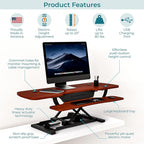 VERSADESK 48 Inch Electric Height Adjustable Ergonomic Desk Converter, - Image 2
