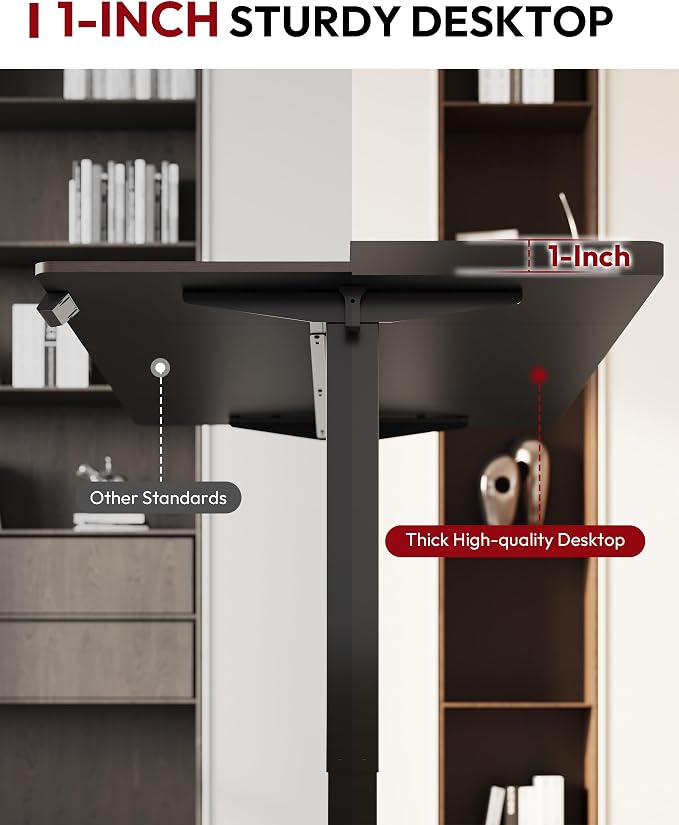 SANODESK Electric Standing Desk 48 x 30 Inches Whole-Piece Desktop Height - Image 6