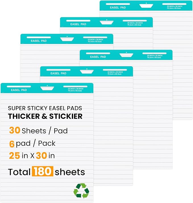 OLenyer Super Sticky Easel Pad, 25x 30IN, Large Self Stick Flip Chart Paper by %E7%AB%8B%E5%8D%B3%E8%B4%AD%E4%B9%B0