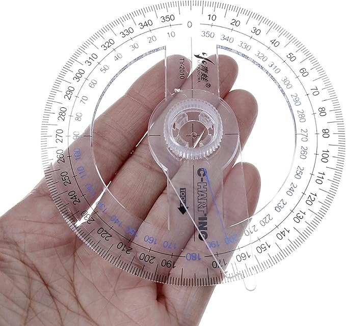 360° Protractor Pack of 30 Protactors Plastic Protractor Math Protractors Clear - Image 4