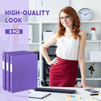 Henoyso 8 Pcs 3 Ring Binder 0.5 Inch Round Fits Letter Size 8.5'' x 11'' Paper - Image 7