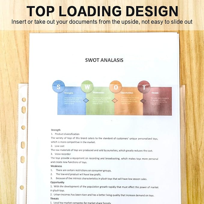 Sheet Protectors, PANDRI 900 Pack Clear Heavy Duty Plastic Page Protectors - Image 4
