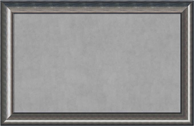 Amanti Art Silver Framed Magnetic Board 30x46 Large Vision Board by AmantiArt