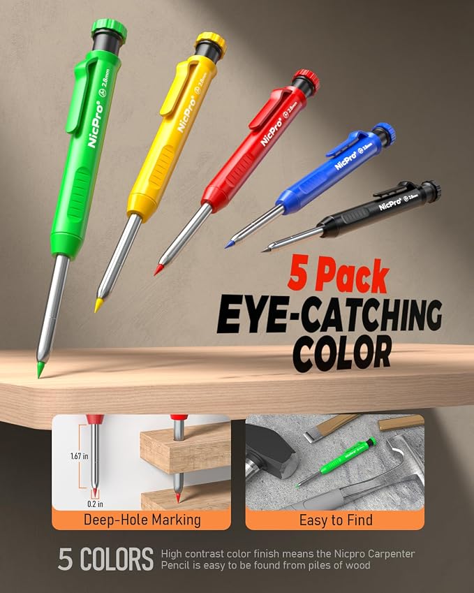Nicpro 27 Pack Carpenter Pencils - Image 2