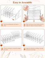COWVTUJ Adjustable Rose File Organizer - Image 8