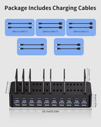 270W Charging Station for Multiple Devices, 20-Port USB Fast Charging Station - Image 8