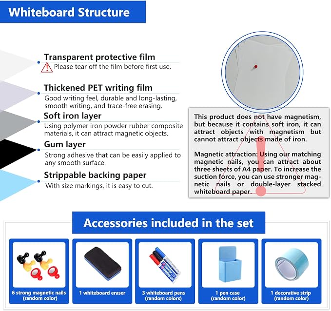 Magnetic Dry Erase Whiteboard Paper - Image 2