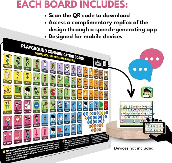 Outdoor Rated Plastic School Playground Communication Board - Image 5