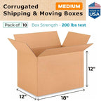 Medium Shipping & Moving Boxes 18x12x12 inches - Image 2