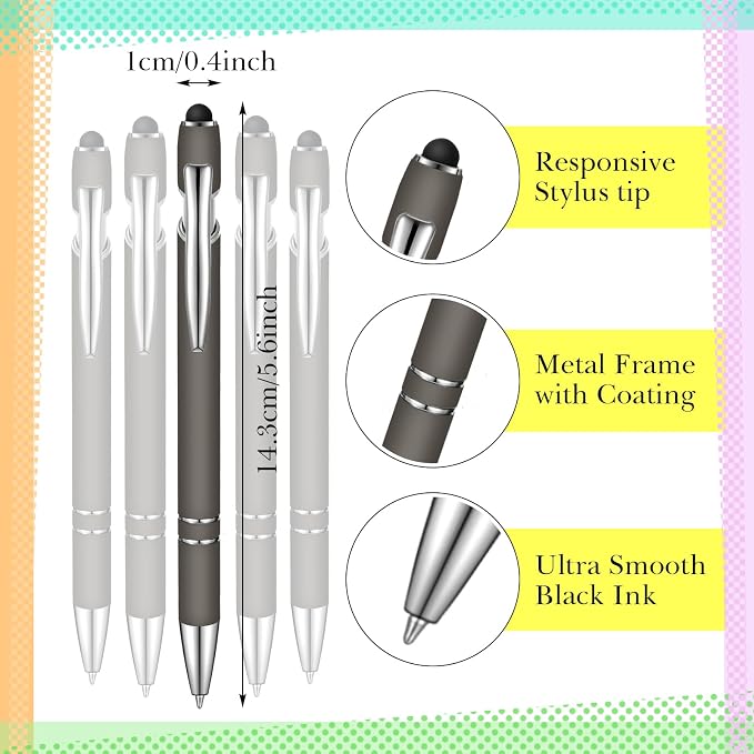 Zonon 38 Pieces Rubberized Ballpoint Pen - Image 3