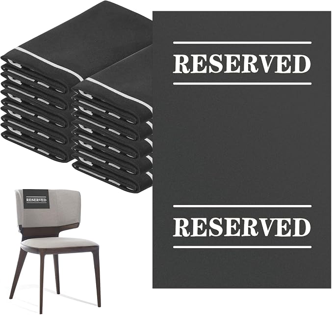 10 Pcs Reserved Chair Signs Cloth Church Placeholder Reserved Pew Signs Chair by XIISVINT
