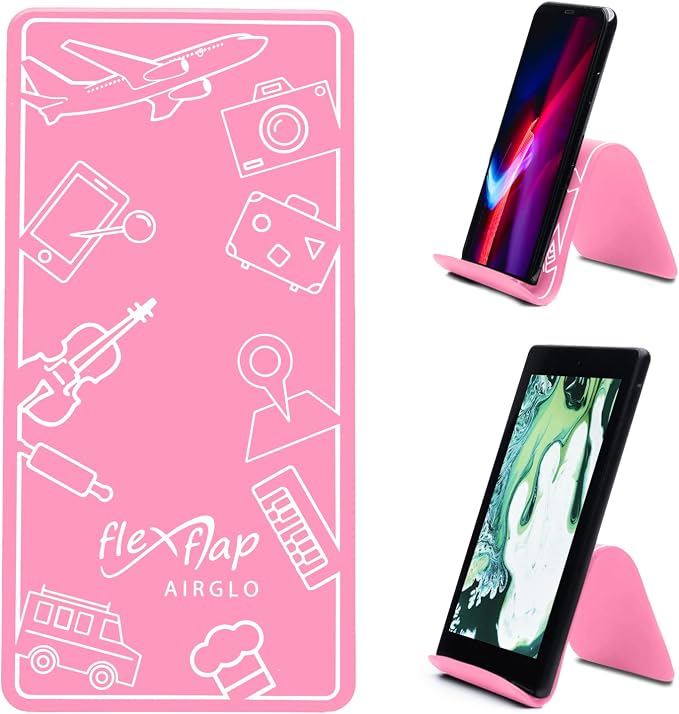 Airplane Travel Essentials for Flying Flex Flap Cell Phone Holder & Flexible by AIRGLO