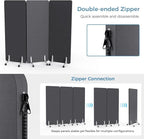 MORDEER 70.8" W x 63" H Freestanding Partition Room Dividers, Acoustic Panels - Image 7