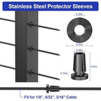 BLIKA Upgraded 100 Pack Stainless Steel Black Protector Sleeves - Image 2
