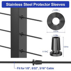 BLIKA Upgraded 40 Pack Stainless Steel Black Protector Sleeves - Image 2