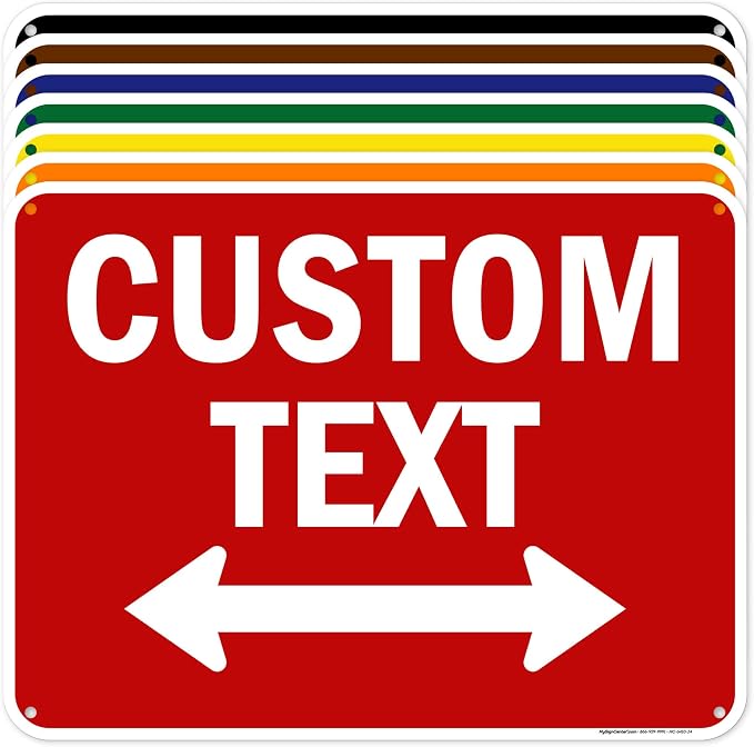 Custom Arrow, Custom Directional Sign, Two way Arrow, 18x24 Inches, 55 mil by MySignCenter
