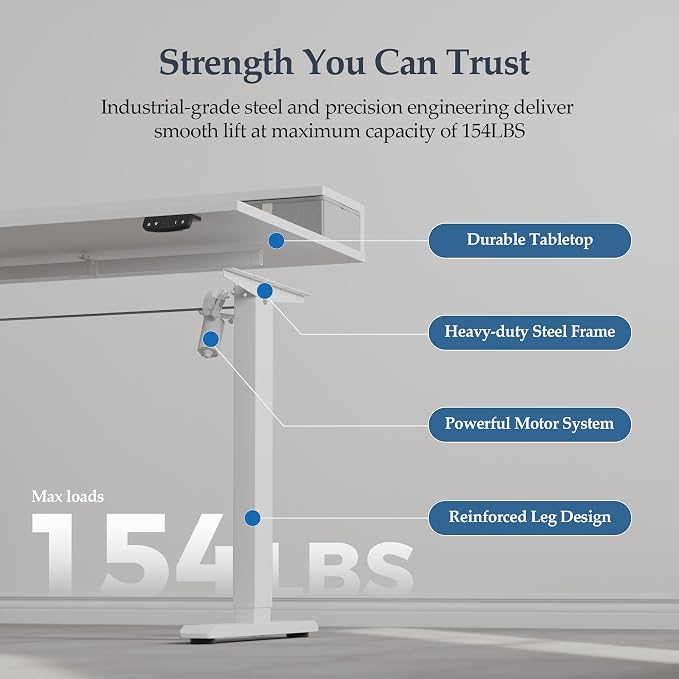 Klicelor 55 Inch Electric Standing Desk - Image 8