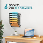 SUPEASY Wall File Organizer Mesh Office Mail Holder, Hanging Wall Organizer - Image 6