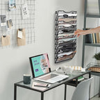 BOHDK Wall File Organizer, 10 Tire Hanging File Folder Mail Organizer, Vertical - Image 5