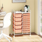 COSTWAY 15-Drawer Rolling Storage Cart, Mobile Utility Cart - Image 7
