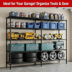 5 Tier Storage Shelves Metal Shelving Unit Load 1500LBS, Adjustable Wire - Image 4